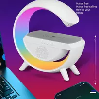Kompiuterio kolonėlės Led naktinė lemputė, big g bluetooth garsiakalbis su 15w belaidžiu įkrovikliu, palaiko fm usb aux režimų atkūrimą, pritemdoma stalinė lempa svetainės dekoravimui