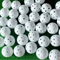 Adwikoso plastikiniai golfo treniruočių kamuoliukai 42 mm golfo kamuoliukai skirti treniruotėms patalpose, lauke, kieme su 2 golfo kamuoliukų laikikliais
