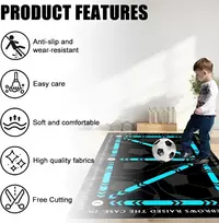Wtzwyfwj futbolo kilimėlis, 60 x 90 cm futbolo treniruočių kilimėlis, mėlynas futbolo žingsnių treniruočių kilimėlis, neslystantis futbolo kilimėlis treniruotėms, futbolo kilimėlis, kamuolio kontrolė, futbolo treniruočių įranga paaugliams