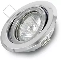 Lubinis šviestuvas Chromuota judri Led halogeninė lubinė šviestuvo rozetė Gu10/gu5.3