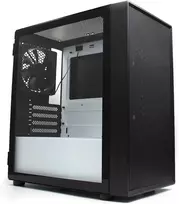 Tecware nexus air m2 mini tower case juodas/baltas matx korpusas su 3 120 mm ventiliatoriais, juodas