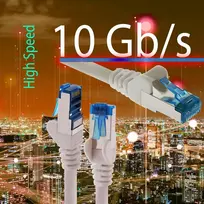 Cat6a tinklo kabelis S-ftp 2m raudonas
