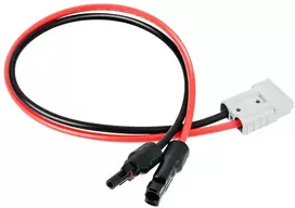 Anderson saulės kištukas į 50a jungties kabelį, 10awg kištukas saulės baterijų kabeliui, saulės baterijų kabelių jungčių rinkiniai rv saulės generatoriui nešiojamai elektrinei (60 cm)