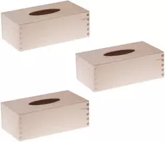 Medinė servetėlių dėžutė 3 vnt. Decoupage