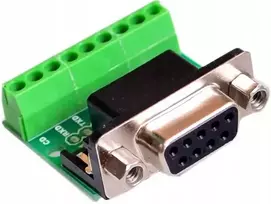 Adapteris moteriškas db9 rs232 rs485 reduktorius konverteris į laidus d-sub