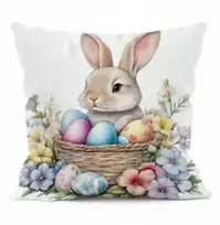 Patio Sa.co Dekoratyvinis Velykinis pagalvės užvalkalas Happy Easter, dydis 45 cm x 45 cm