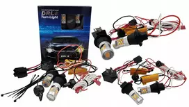 Led drl posūkio signalai + dienos žibintai 360° 2in1 wy21w 7440 itin galingi