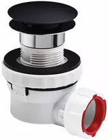 Wirquin praustuvo sifonas Nano Click-clack, matinis juodas