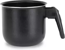 Zanetti, aliumininis pieno puodas Jumbo Line, skersmuo 12 cm, ergonomiška rankena, juodas, pagamintas Italijoje