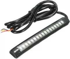 Alamor 12v 17 Led lanksti motociklo Led juosta galinis stabdžių posūkio signalas, gintarinė + raudona