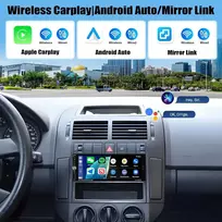 Automagnetola Camecho 1din automobilio radijas 6.9" Ips lietimui jautrus ekranas, Carplay, Android Auto