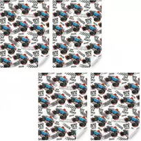 Mėlynas Buggy Dovanų Vyniojamasis Popierius 4 Lapai 50x70cm Kūdikiams