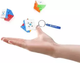 Gobus Ganspuzzle Gan330 raktų pakabukas mini kubas 3 x 3 x 3 Gan 330 Goose 3 x 3 30 mm magiškas galvosūkis greičio kubas be lipdukų