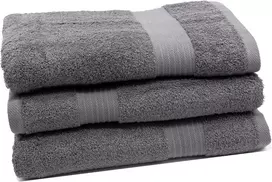 Rankšluostis Zollner 3 dalių vonios rankšluosčių rinkinys, 100% medvilnė, 550 g/m², apie 70 x 140 cm, pilka