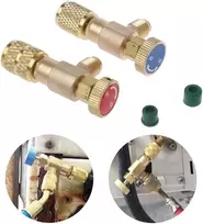2 vnt. šalto pildymo apsauginis vožtuvas greita jungtis oro kondicionavimo R410a R22 adapteris