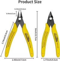 Houseran flush cutter, 5 vnt. 5 colių micro flush replės su spyruokle, šoninio kirpimo replės, mini vielos kirpikliai, modeliavimo replės, flush kirpikliai papuošalų gamybai, plastikiniams modeliams, kabelių raišteliams
