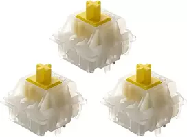 Gateron Milky Geltona Pro 2.0 jungiklis Mx mechaninei klaviatūrai, 5 kontaktų 50gf linijiniai/iš anksto sutepti žaidimų jungikliai (108 vnt.)
