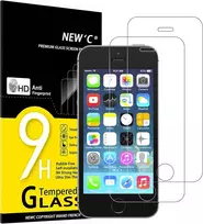 New'c grūdinto stiklo ekrano apsauga, skirta iphone 5s, 5, se, 5c, [2 vnt.] apsauga nuo įbrėžimų, pirštų atspaudų ir riebalų, hd ekrano apsauga, skirta iphone 5s, 5, se, 5c