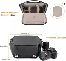 Besnfoto fotoaparato krepšys dslr fotoaparato sling krepšys kuprinė fotografams vandeniui atsparus mažas crossbody krepšys per petį veidrodiniams fotoaparatams, juodas, krepšys per petį