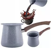 Virdulys Granito puodas turkiškai kavai virti Oldman, puodelis, keptuvė 1,1 l