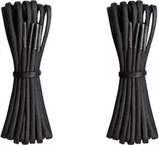 Vaškuoti juodi batraiščiai 200 cm vidutiniai apvalūs 3,5 mm G15-93