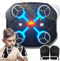 Allomn muzikos bokso treniruoklis, išmanusis bluetooth bokso treniruoklis su bokso pirštinėmis, prie sienos montuojamas smūgiavimo treniruoklis su 3 greičio lygiais, smagi ir saugi mankšta suaugusiems ir vaikams