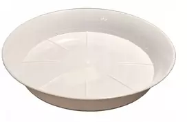 Don-plast, 10 vnt. vazonų padėklų rinkinys, skersmuo 12 cm, balta spalva