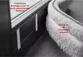 K. & N. Schurwoll Gmbh vilnos durų apsauga nuo skersvėjo, 100 cm, šviesiai ruda