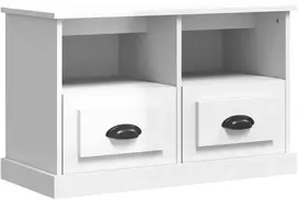 TV staliukas Televizoriaus spintelė, balta, 80x35x50cm, mediena, blizgi