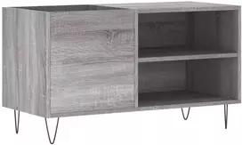 Vinilinė plokštelė Vinilinių plokštelių spintelė, pilka, 85x38x48cm, mediena
