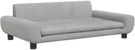 Fotelis Vaikiška sofa, šviesiai pilkos spalvos, 100x54x33cm, aksomas