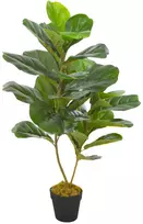 Dirbtinis augalas lyralapis su vazonu, žalias, 90cm