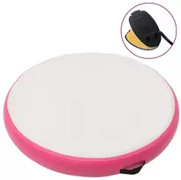 Gimnastikos kilimėlis su pompa, rožinis, 100x100x10cm, PVC