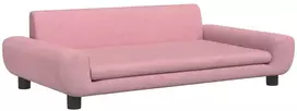 Fotelis Vaikiška sofa, rožinės spalvos, 100x54x33cm, aksomas