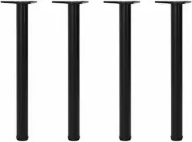 Reguliuojamo aukščio stalo kojos, 4vnt., juodos spalvos, 710mm
