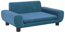 Fotelis Vaikiška sofa, mėlynos spalvos, 70x45x33cm, aksomas