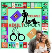 Adultopoly vokiečių kalba, gilus pokalbių žaidimas, žaidimas poroms suaugusiems, pokalbių kortelės poroms, žaidimai miegamajam, stalo žaidimo rekvizitai jausmams įkaitinti