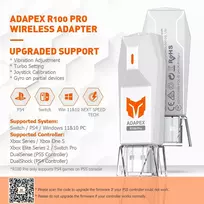 Valdiklio adapteris, Bigbig Won R100 Pro belaidis adapteris, skirtas XBOX One X s/XBOX Series X s/XBOX Elite Series 2/ps5/ps4/switch valdikliams, skirtas žaisti Ps4/switch/windows 11&10 Pc (1 vnt.)