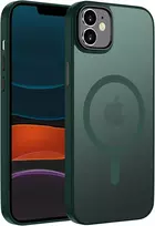 Orda magnetinis dėklas, skirtas iphone 11 6.1 colio, suderinamas su magsafe, permatomas matinis galinis dangtelis, plonas, atsparus smūgiams, apsauginis, žalias