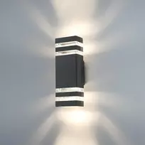 Hlfvlite led lauko sieninis šviestuvas ip65, gu10, šviečiantis į viršų ir apačią, 6500 k, skirtas namo sienai, terasai