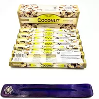 Tulasi Smilkalų lazdelės (coconut) Coco... Smilkalų lazdelės Joss 120 vnt. Kvapnios smilkalų lazdelės, namų gamybos Joss lazdelės su pelenine