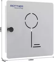 Rottner raktų dėžutė Key Collect 10 su magnetiniu užraktu, skirta 10 raktų, montuojama ant sienos, pagaminta iš galvanizuoto plieno lakšto