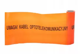Įspėjamoji juosta 20cm optinio telekomunikacijų kabelio šviesolaidis oranžinė 100m