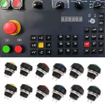 Emsea 12 vnt. 12 mm apvalus momentinis mygtukinis jungiklis 1a 250vac slėgio jungiklis elektros instaliacijai elektronikoje