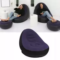 Pripučiama sofa-gultas-fotelis su kojų atrama, skirta paplūdimiui, sodui, tvirta + pompa