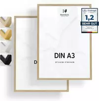 Heimlich® dviguba pakuotė (2 vnt.) ąžuolo spalvos nuotraukų rėmelis Din A3 medinis | Nuotraukų rėmelis 29,7 x 42,0 cm (11,7 x 16,5 colio) ąžuolo spalvos su nedūžtančiu plexi stiklu | Medinis nuotraukų rėmelis