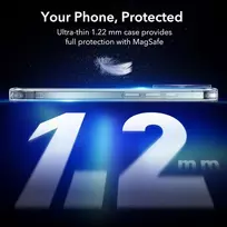 Esr skaidrus silikoninis dėklas, skirtas iphone 15 pro su magsafe, smūgiams atsparus plonas dangtelis, atsparus pageltimui, plonas permatomas tpu telefono dėklas, zero series, skaidrus
