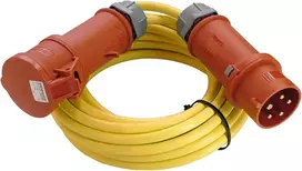 As - Schwabe didelės srovės ilginamasis laidas 10 m K35 At-n07v3v3-f 5g4 - 400v/32a/6h/apie 22kw - statybų aikštelė, sodas - 5 kontaktų tvirtas Cee ilginamasis laidas, skirtas naudoti lauke - Ip44 - pagaminta Vokietijoje, 60705