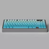 Pbt gradient keycaps 125 klavišų cherry profile heat sublimation keycap, skirti mx cherry mechaninei klaviatūrai (violetinė gradient)