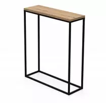 Elensen Stovas gėlėms lentyna konsolė metalinis juodas 70cm ąžuolo